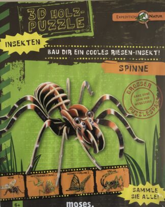 3D Holzpuzzle: Biene, Spinne, Grille, Schmetterling, Gottesanbeterin - Spinne